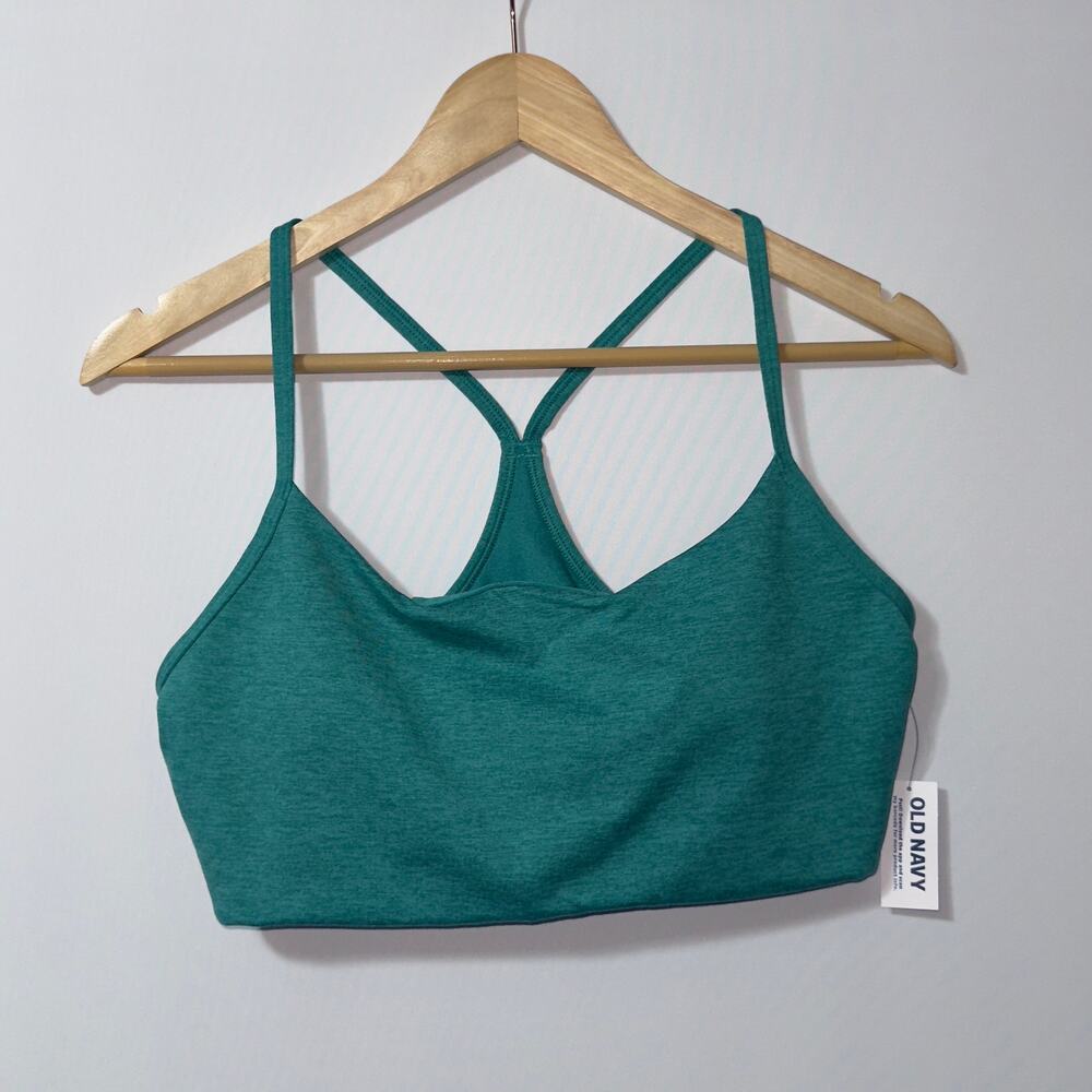 Old Navy Teal Cloudcomfy Go-Dry Sports Bra - Size Large